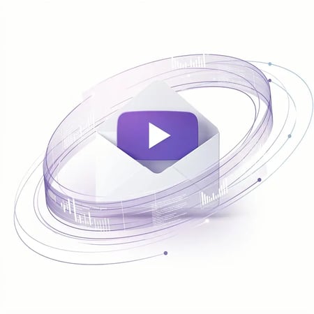 Professional visualization of sending video through email for B2B sales teams