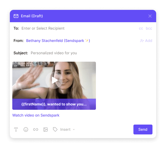 Personalized Video Emails in Chrome