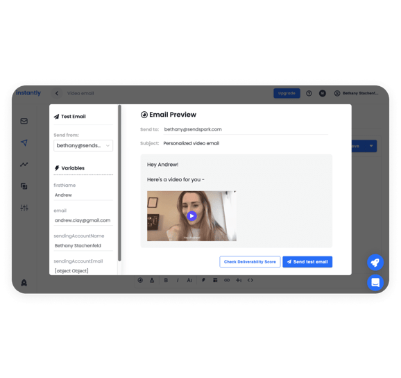 Personalized Videos in Instantly