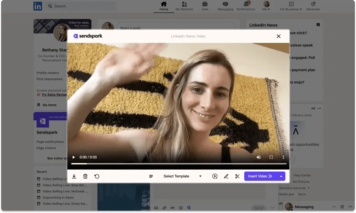 Preview videos in LinkedIn