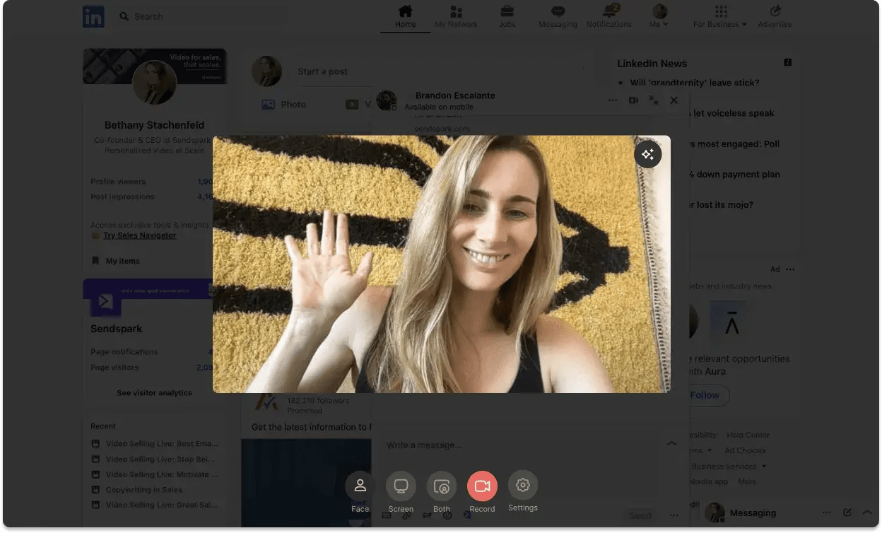 Record Videos in LinkedIn