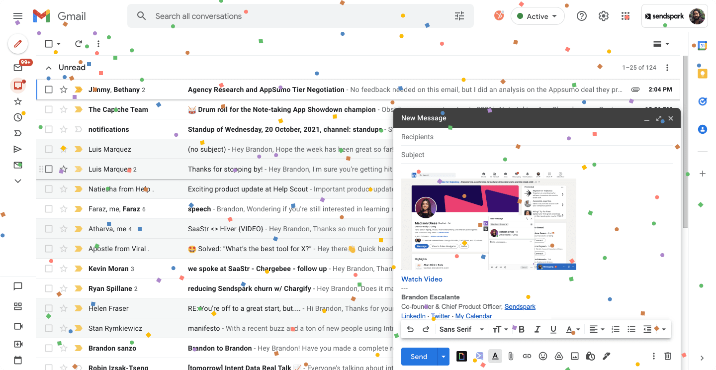 Send personalized videos in Gmail with Sendspark