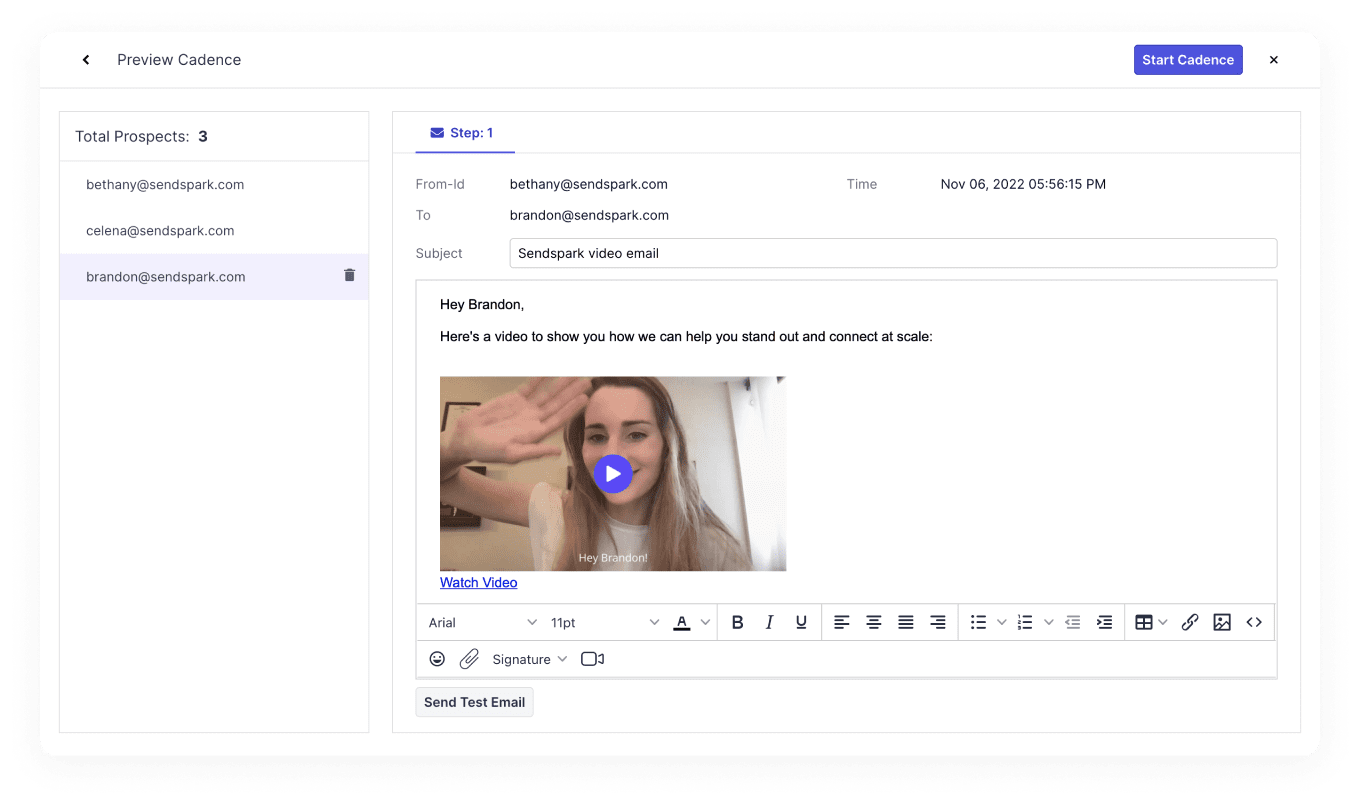 Send Videos in Klenty